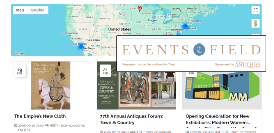 micro-site, events map