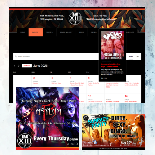 marketing fliers posters social media bars venues